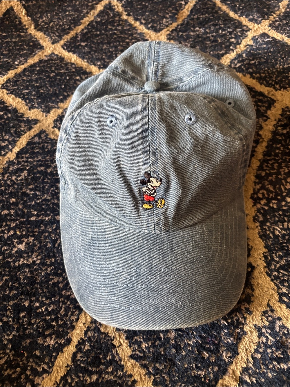 Disney Kids Mickey Embroidered Denim-Style Cap - Blue